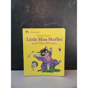 Richard Scarry's Little Miss Muffet and Other Rhymes Board Book 1964 Golden Book